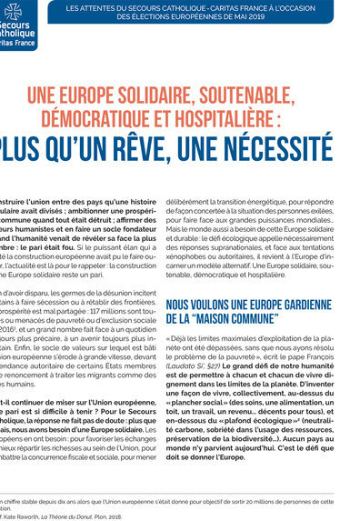 Une Europe solidaire, soutenable, démocratique et hospitalière : plus qu’un rêve, une nécessité